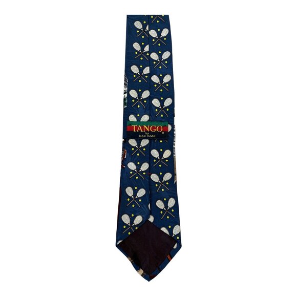Vintage Tango by Max Raab Silk Necktie – Tennis Player & Racket USA - Picture 2 of 4